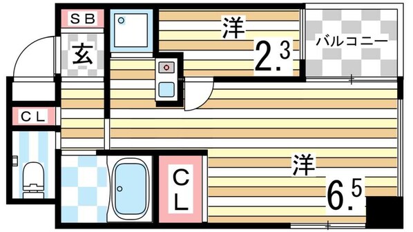 神戸駅 徒歩2分 2階の物件間取画像